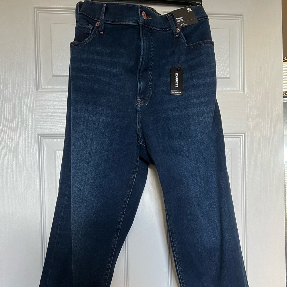 Express Straight High Rise Cropped Jean